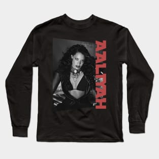 aaliyah monochrome style Long Sleeve T-Shirt